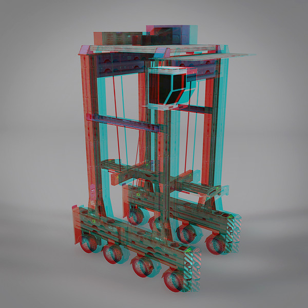 3d model crane terminal container - Gantry Crane (Container Terminal) by NesAn Studio